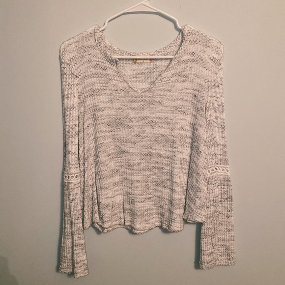 Altar'D State grey LS blouse - Picture 1 of 5